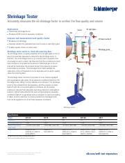 shrinkage tester oil and gas